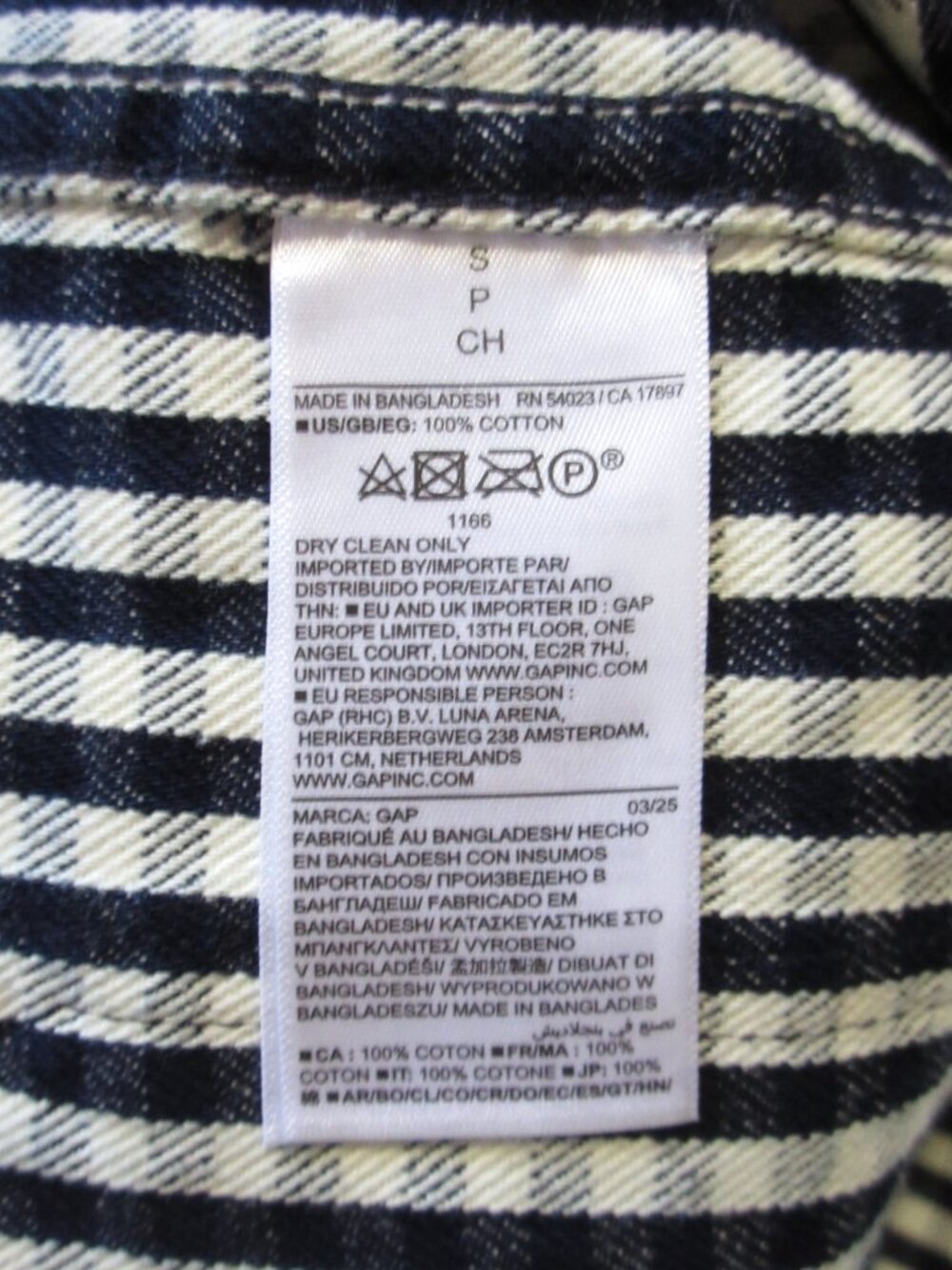 NWT Gap × DÔEN Gingham Denim Jacket in Blue Gingham Relaxed Fit Chore S - Picture 5 of 6